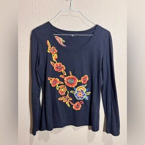 Beautifully Embroidered Long Sleeve Top